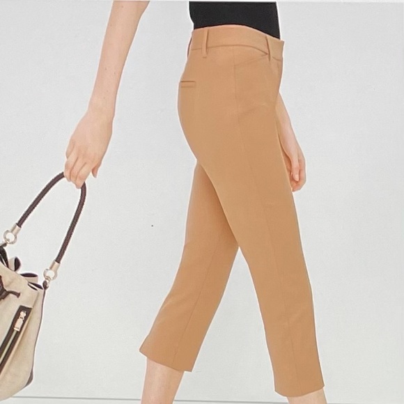 NWT WHBM The Slim  Crop Pant Size 2 Tan - Picture 1 of 15